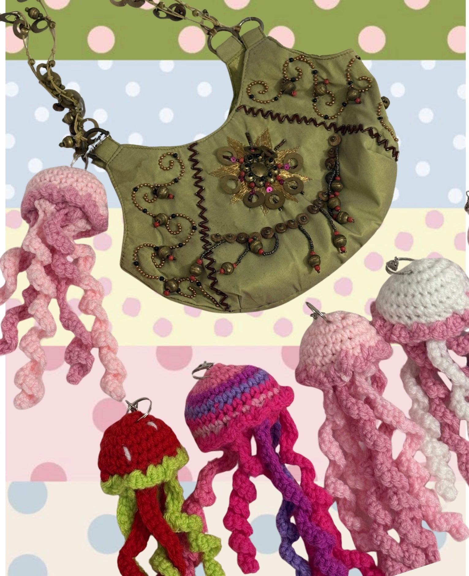 Jellyfish keychains