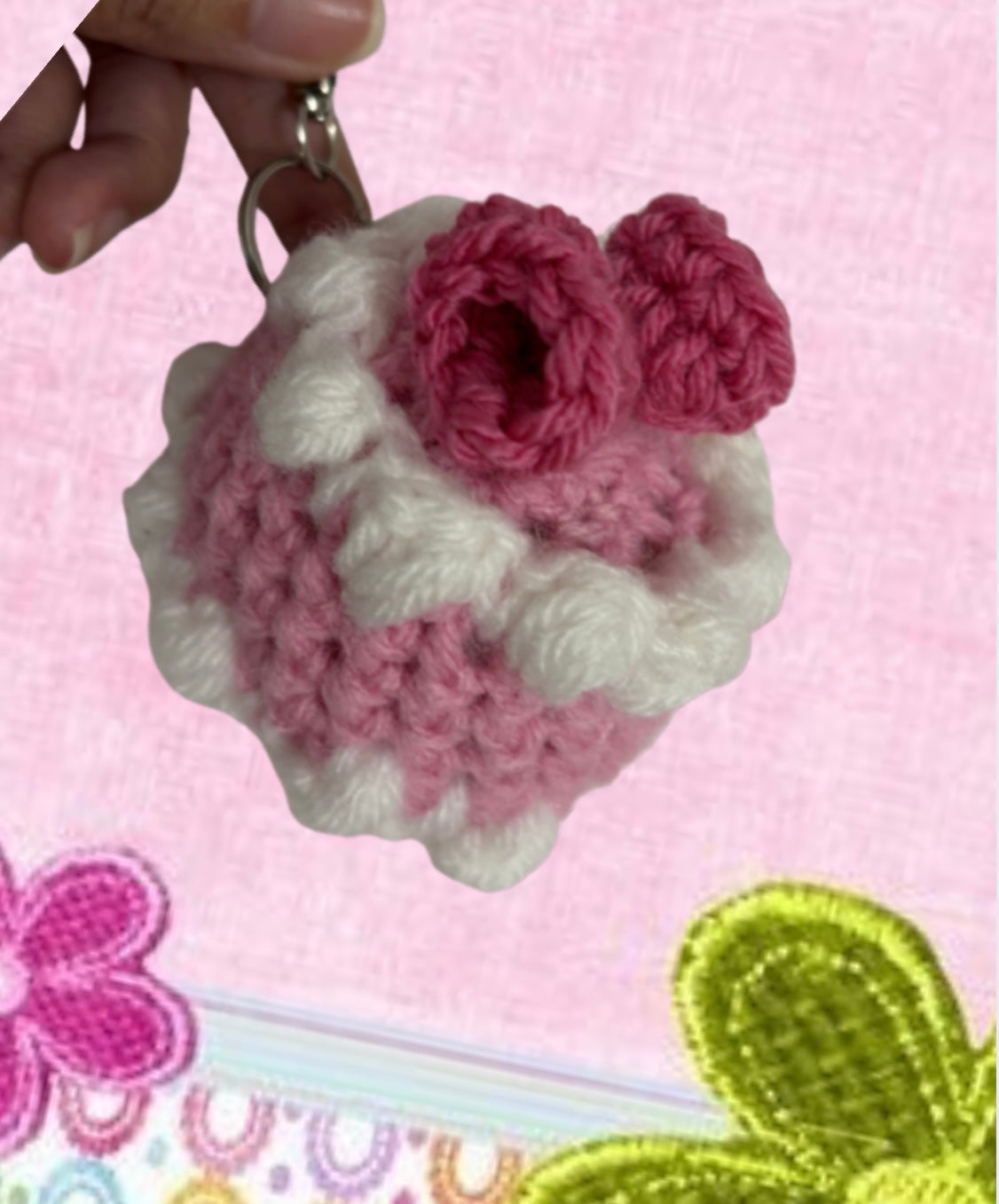 Pink velvet cake bag charm style 2