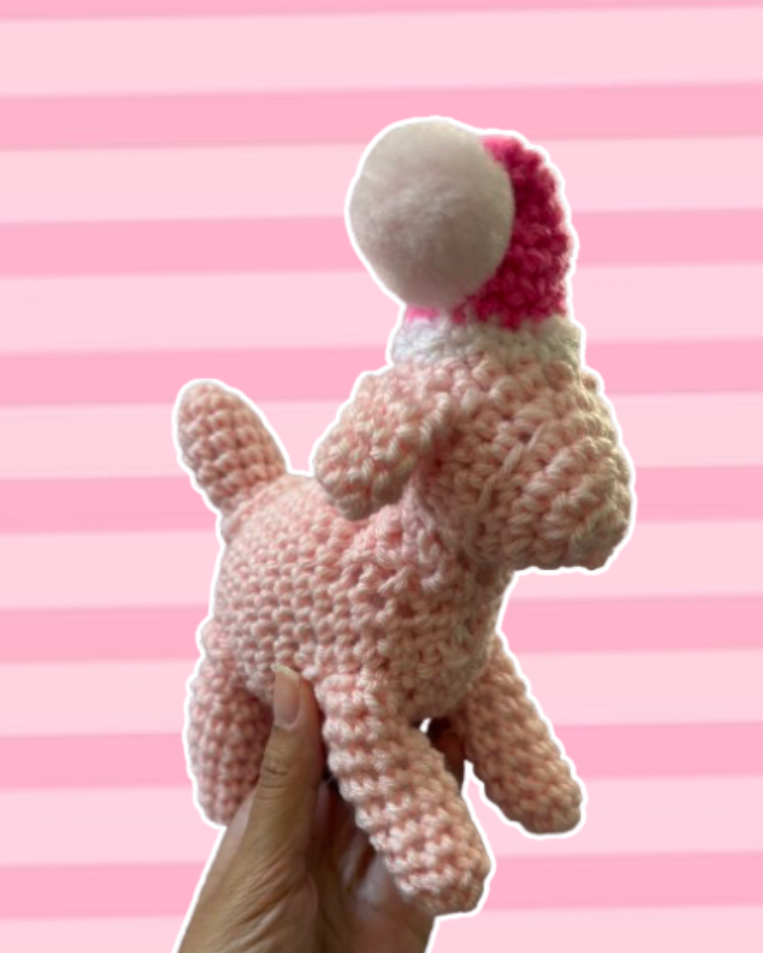 Pink Santa hat puppy