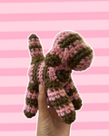Pink and brown stripe puppy