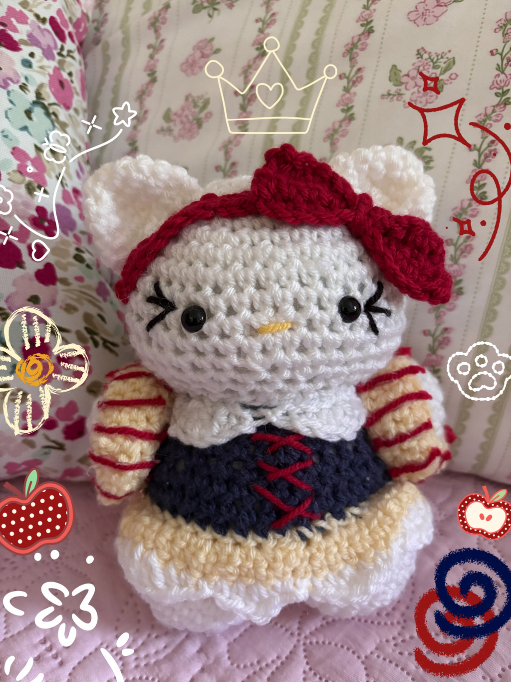 Snow white costume kitty