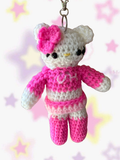 Pink UH long leg kitty bag charm