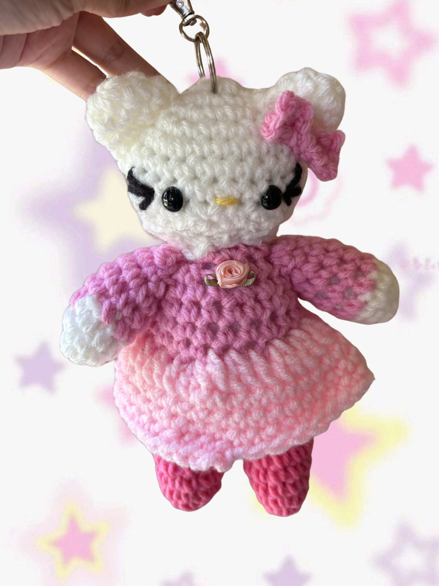 Coquette princess long leg kitty bag charm
