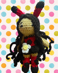 Ladybug costume crochet doll