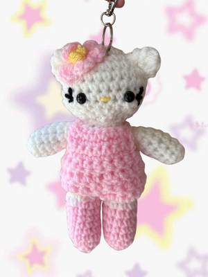 Babydoll dress long leg kitty bag charm