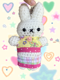 Flutter polkadot miffy bag charm