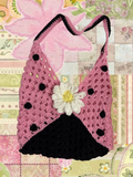 Pink Lady Buggin granny square bag