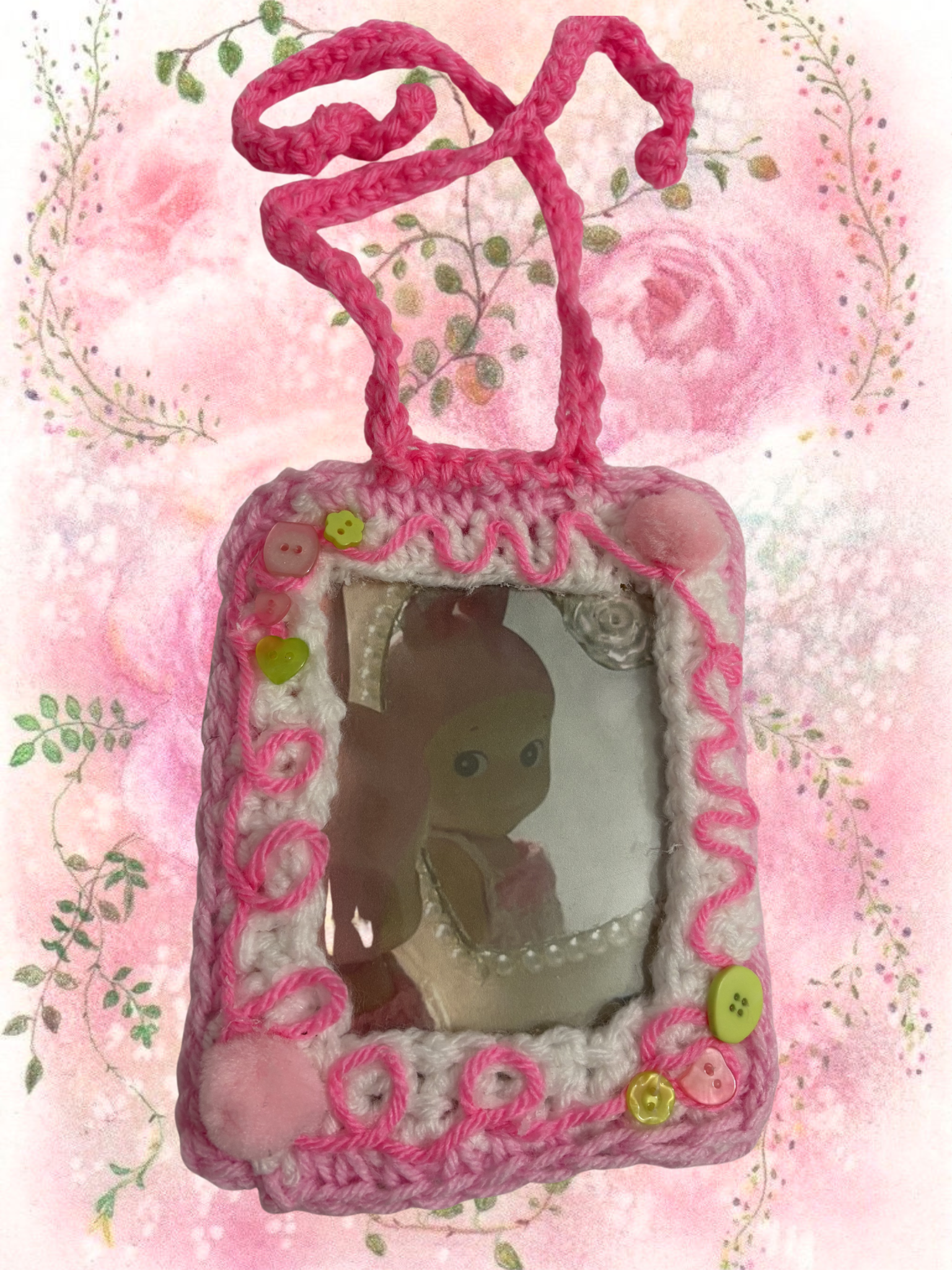 Coquette sonny baby photo frame bag charm