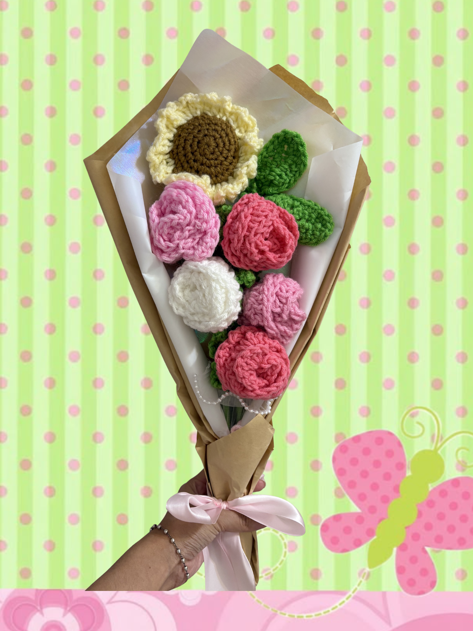 Classic sunflower & rose mix flower bouquet