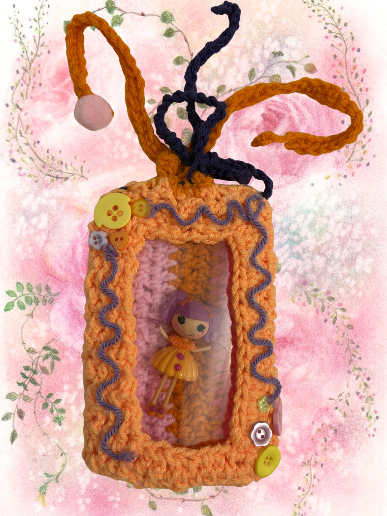Lala baby photo frame bag charm
