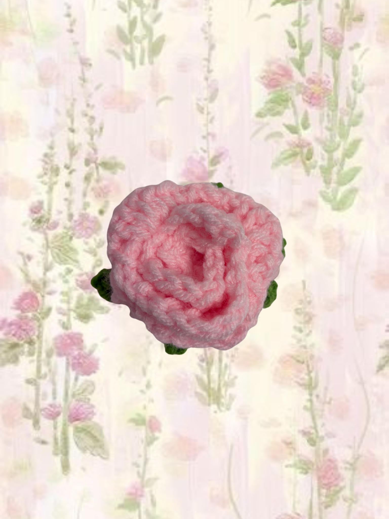 Baby pink rose hair clip