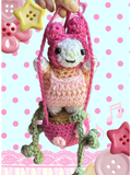 Pink polkadot pot my melody car hanger