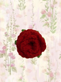 Red rose hair clip
