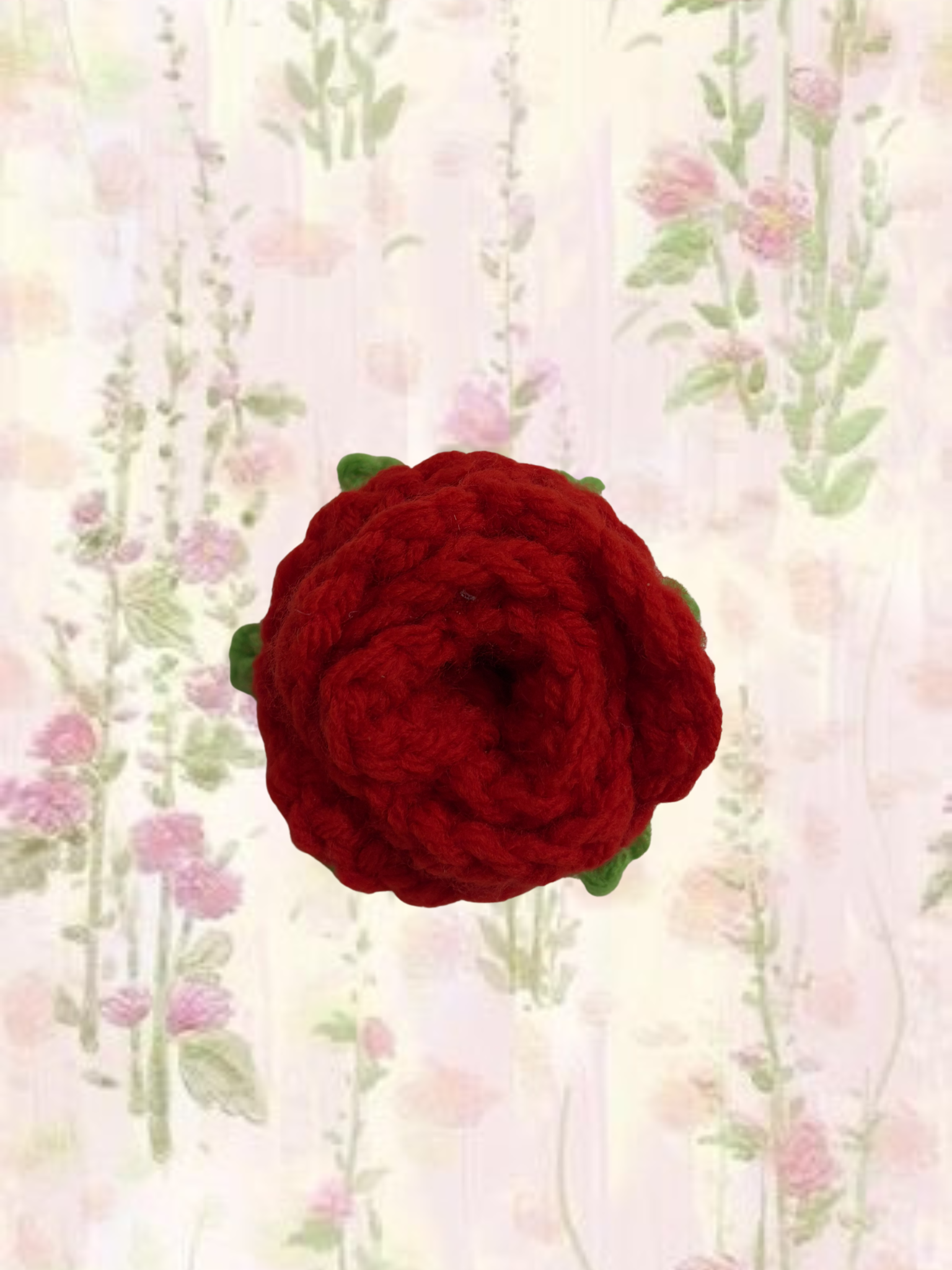 Red rose hair clip