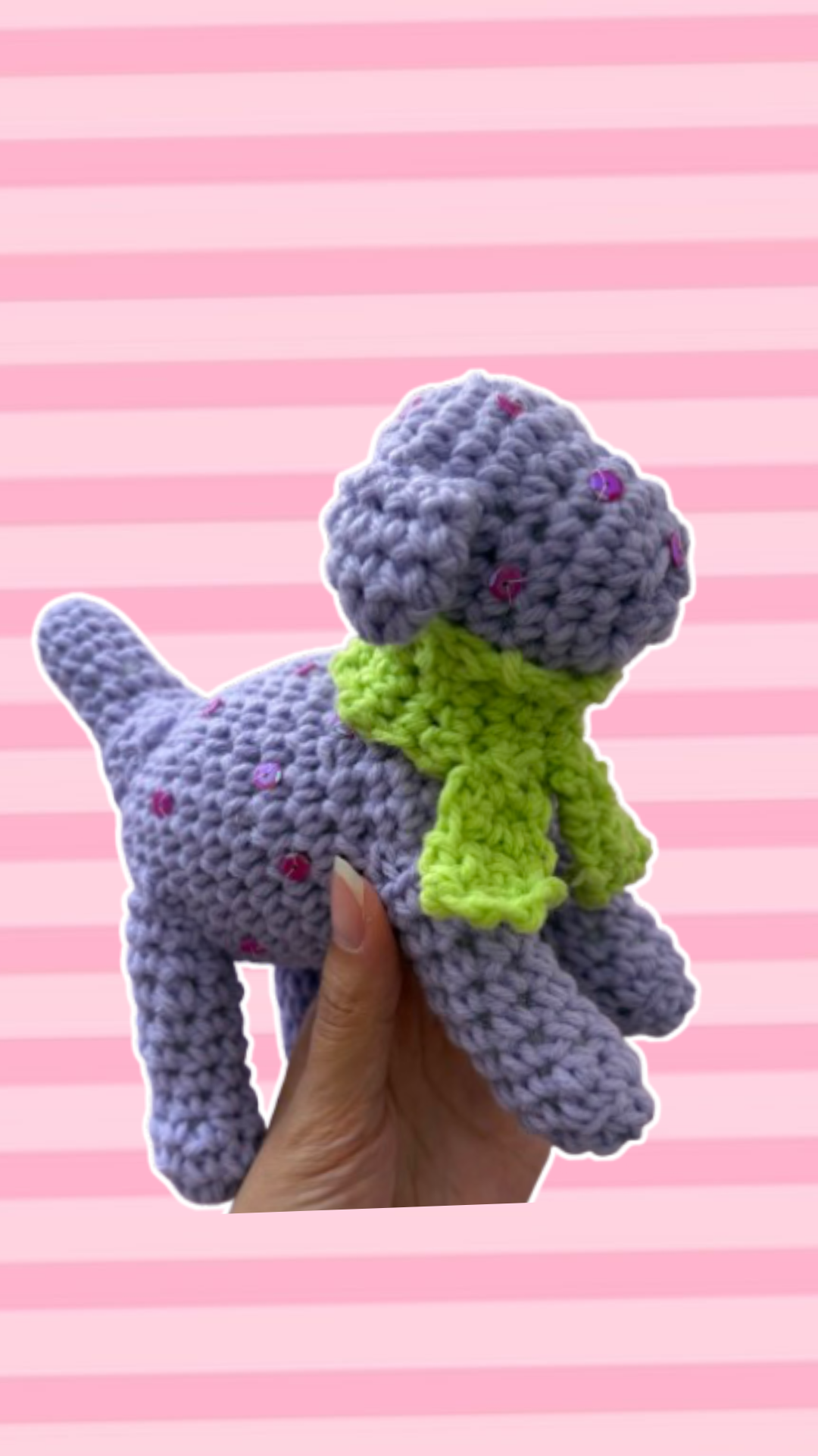 Purple Sequin Scarf Puppy