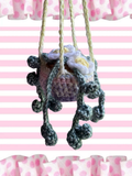 Pastel rainbow daisy pot car hanger
