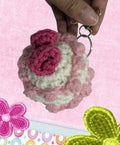 Pink velvet cake bag charm