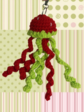 Strawberry jellyfish keychain