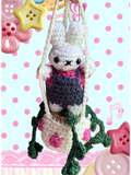 Pink polkadot pot miffy car hanger
