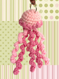 Classic pink jellyfish keychain