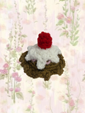 Chocolate ice cream scoop hair clip