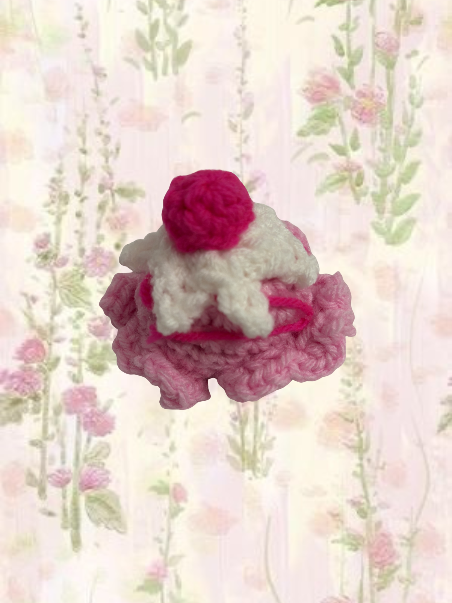 Strawberry ice cream scoop hair clip