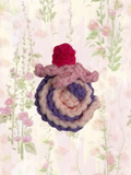 Purple Swiss roll hair clip