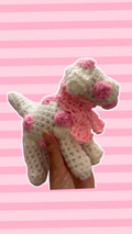 White and Pink Polka Dot Scarf Puppy