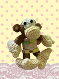 Butterfly patchwork bobby jack monkey plush