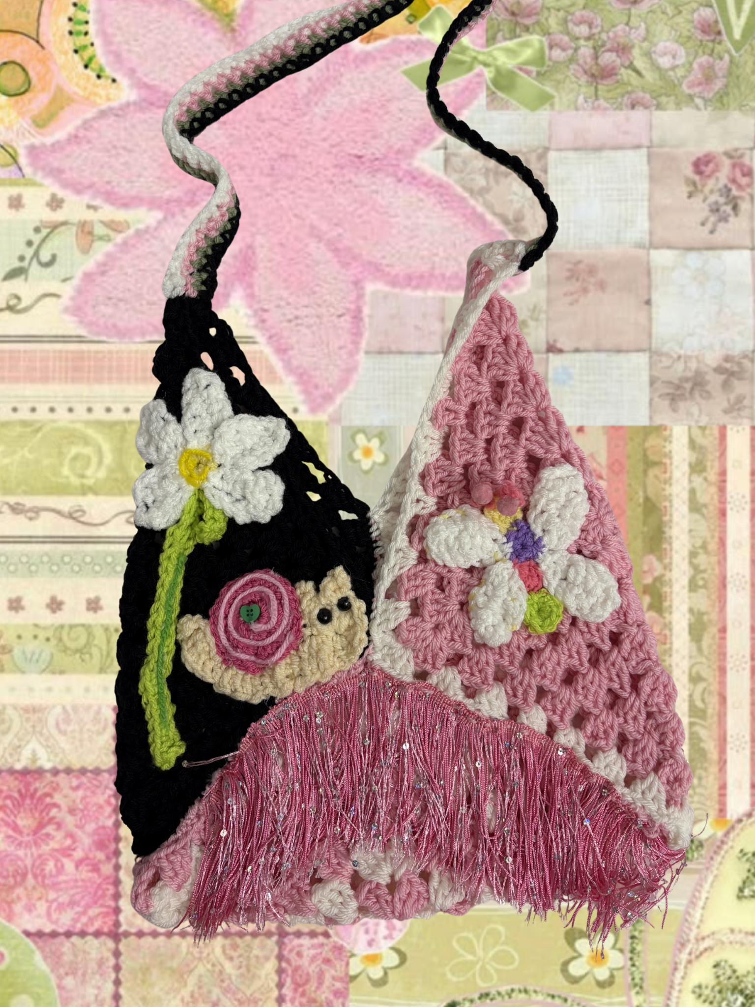 Shelly & Daisy granny square bag