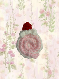 Baby pink Swiss roll hair clip