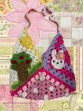 Kidcore miffy granny square tote bag