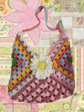 Daisy granny square bag