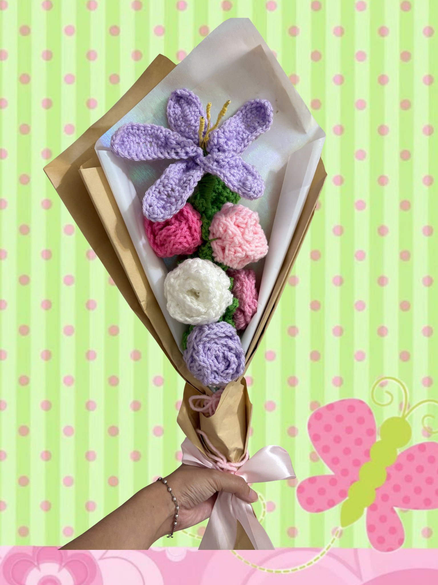 Lavender Lily & Rose Mix Flower Bouquet