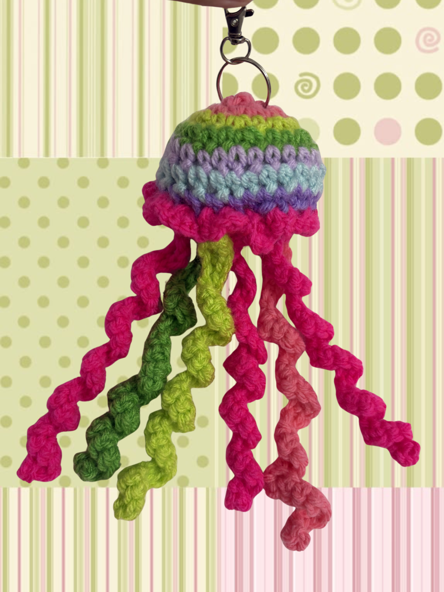 Thermal map jellyfish keychain style 3