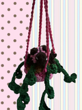 Pink pot sleepy lady bug car hanger