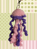 Pink & purple jellyfish keychain
