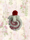 Mauve pink Swiss roll hair clip