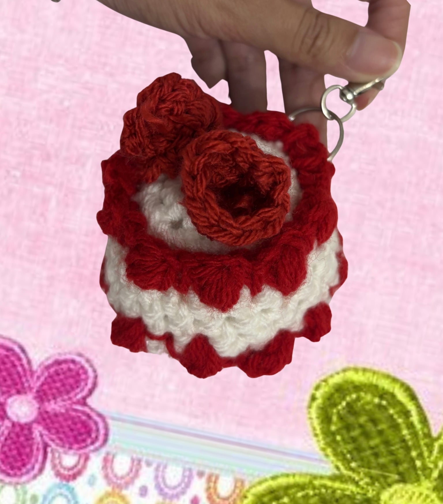 Angel food cake bag charm