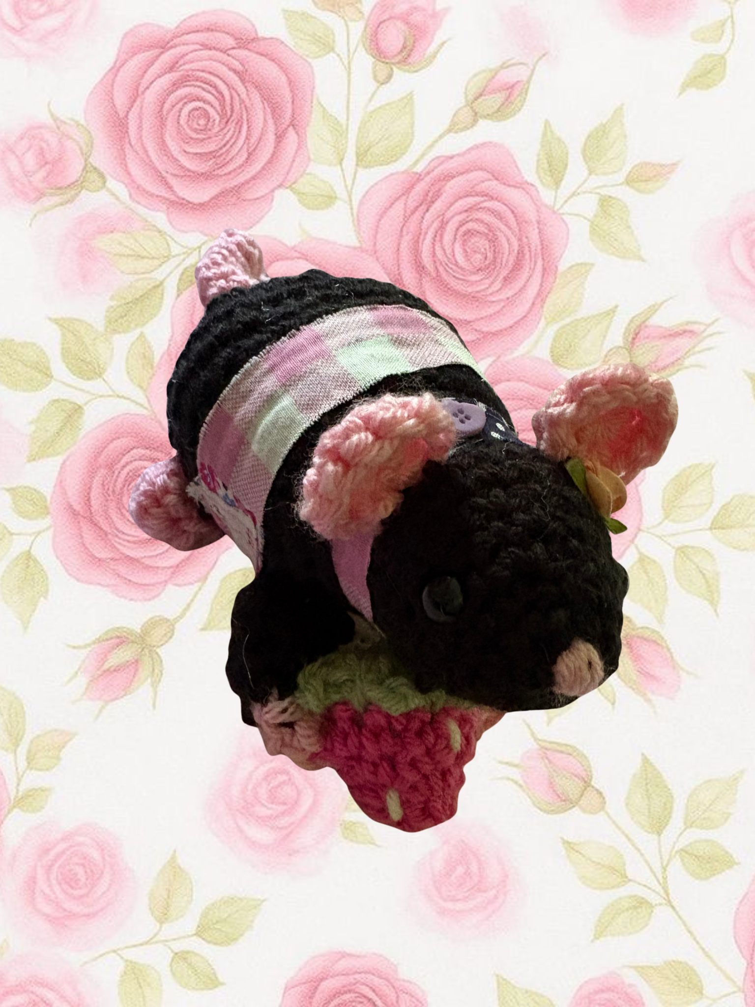 Dark patchwork rat pal plush