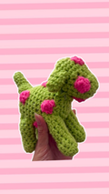 Green and Pink Polka Dot Puppy