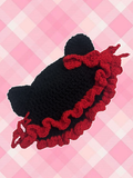 Black & Red Cat Ear Hat