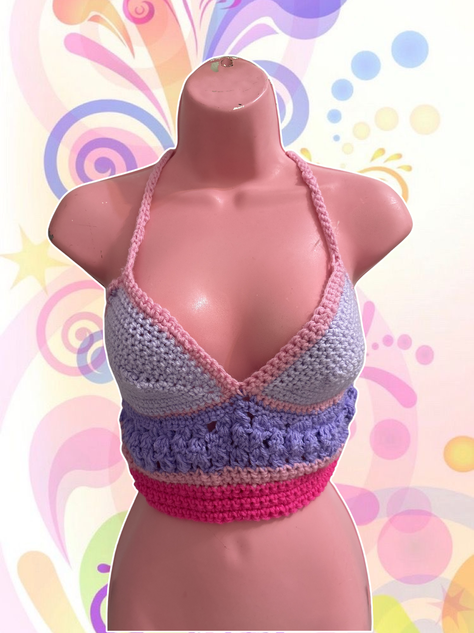 Purple Ombré Crochet Top