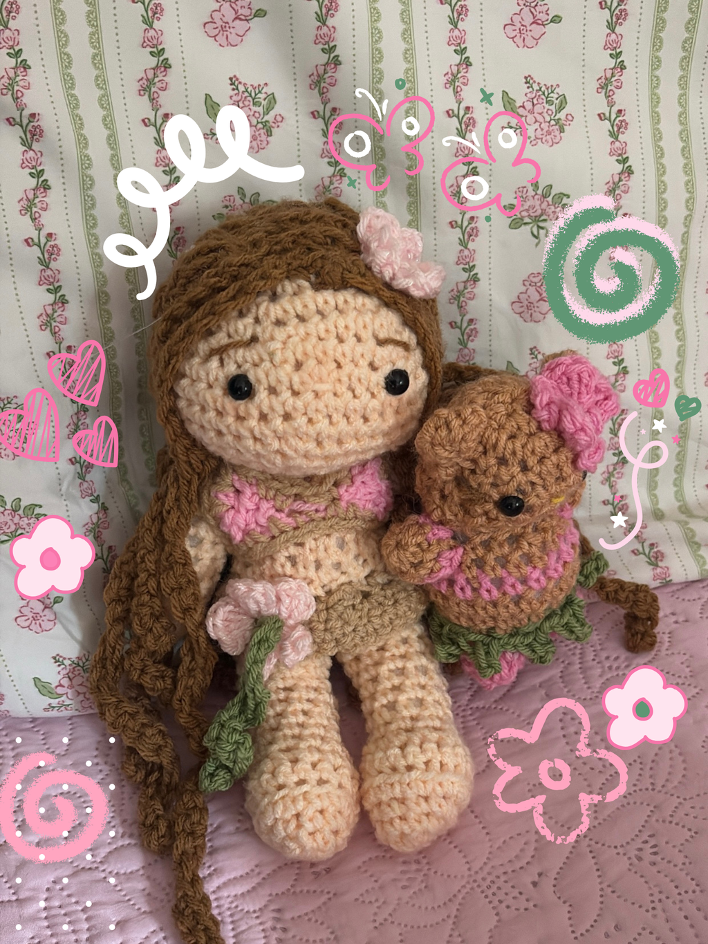 Hawaiian hello kitty girl doll