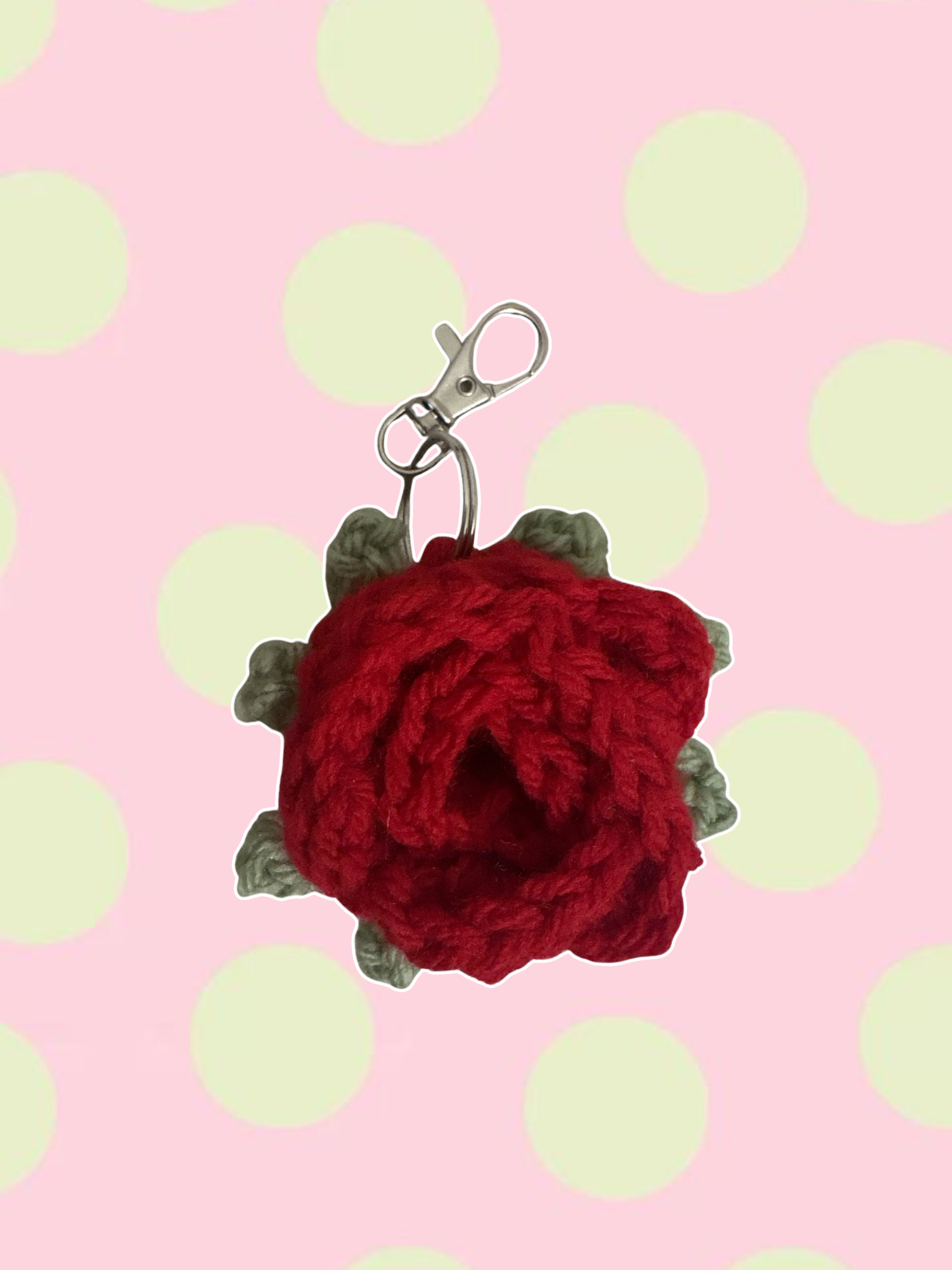 Red rose keychain
