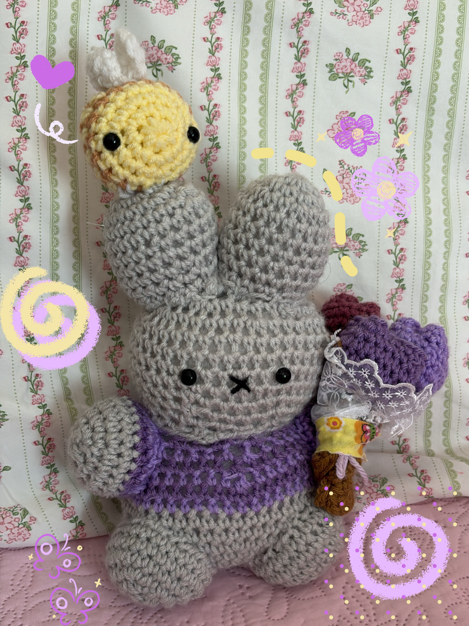 Purple tulip bouquet miffy