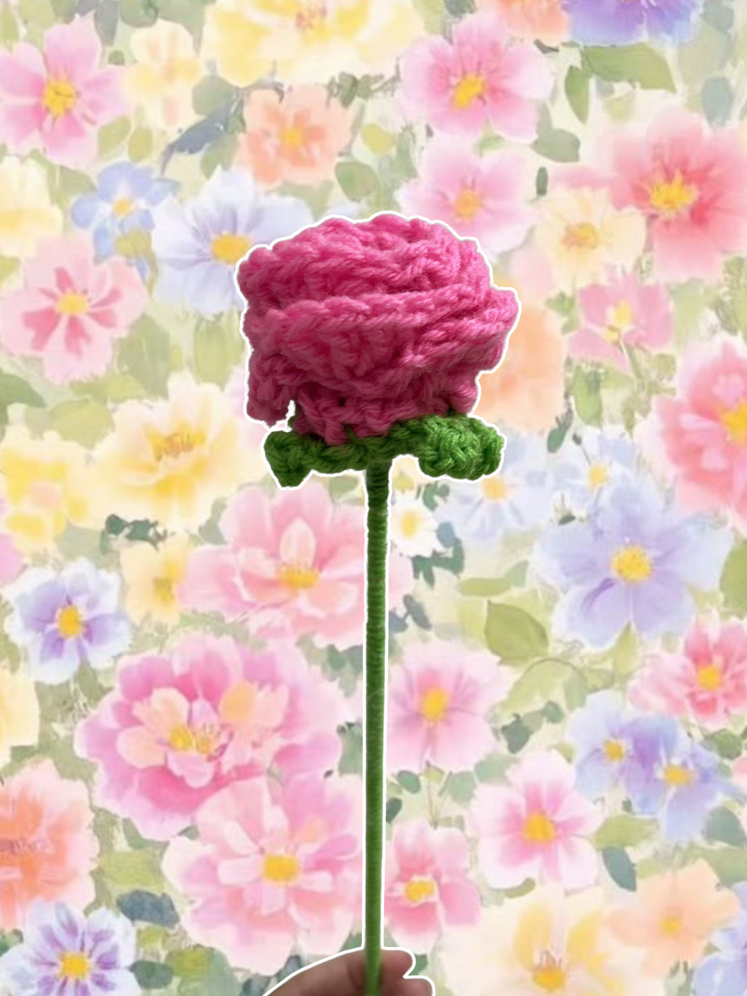 Pink rose style 2 single flower
