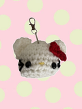 Red Bow Hello Kitty Head Keychain