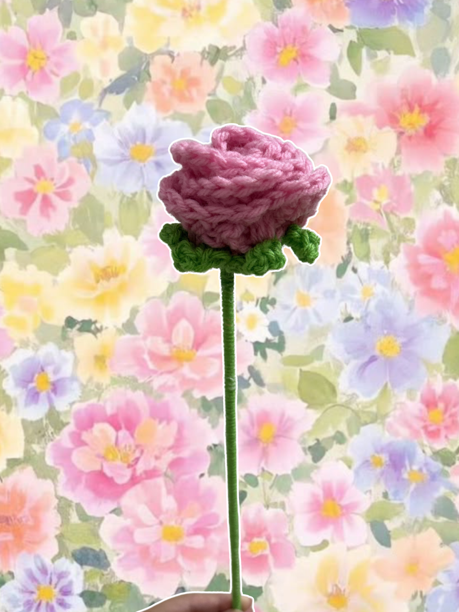 Pink rose style 3 single flower