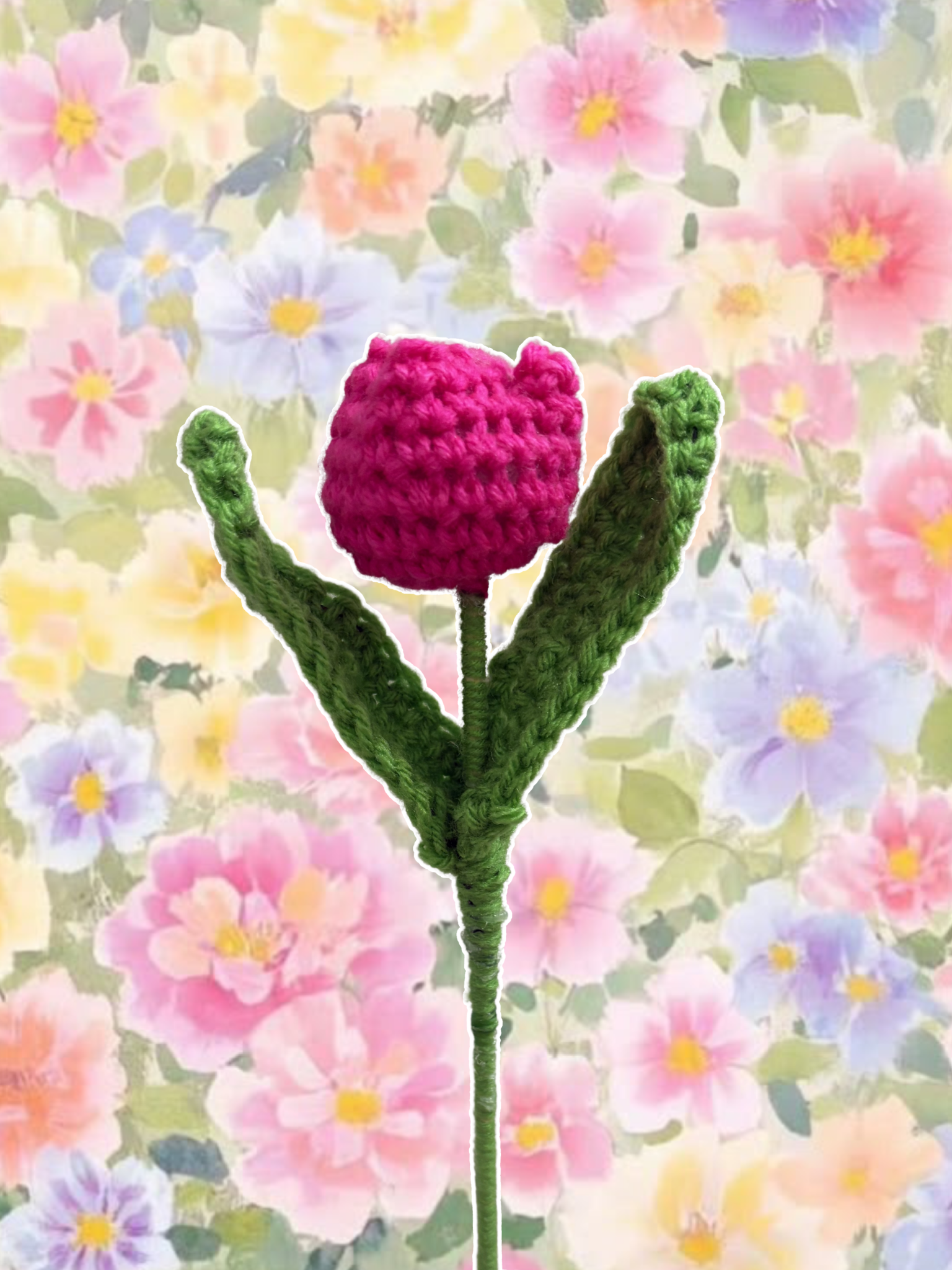 Pink style 3 tulip single flower
